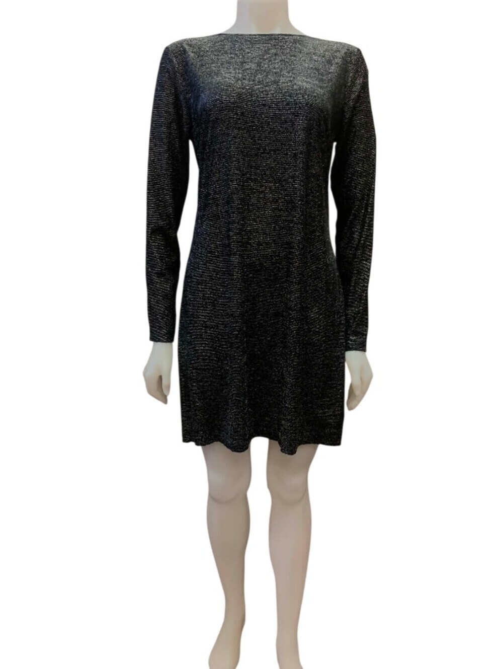 Michael Kors NWT Mini L/S Low Cowl Back Shimmery Velvet Dress, Size Large